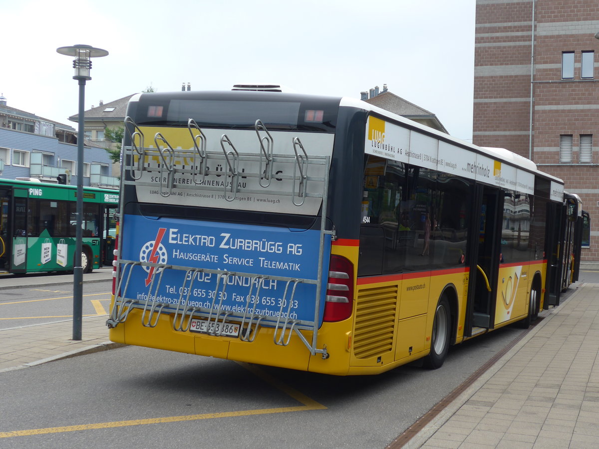 (181'362) - PostAuto Bern - BE 653'386 - Mercedes am 24. Juni 2017 beim Bahnhof Spiez