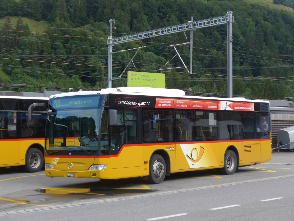 (181'607) - PostAuto Bern - BE 489'810 - Mercedes (ex Portenier, Adelboden Nr. 10) am 1. Juli 2017 beim Bahnhof Reichenbach