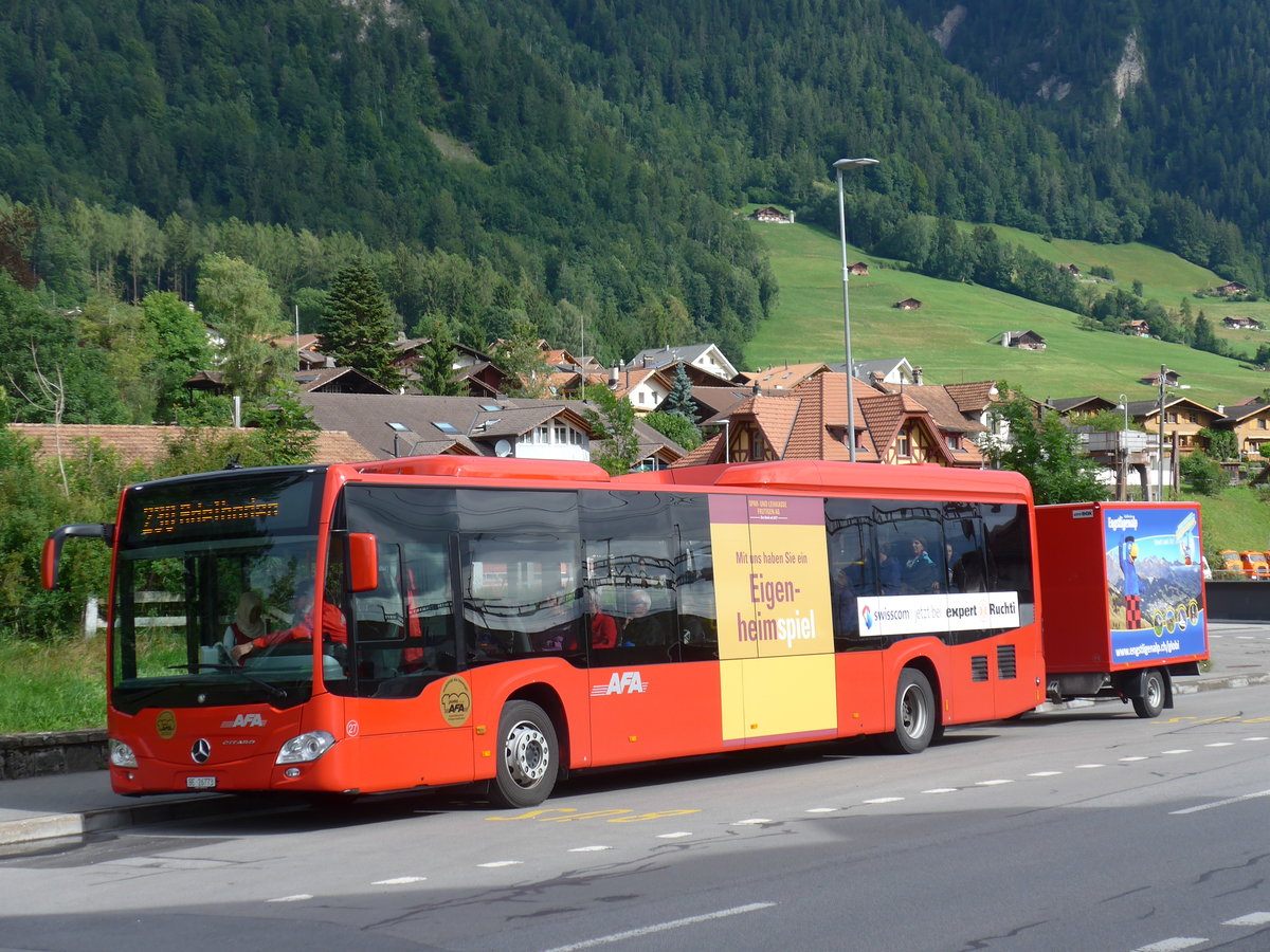 (181'614) - AFA Adelboden - Nr. 27/BE 26'773 - Mercedes am 1. Juli 2017 beim Bahnhof Frutigen