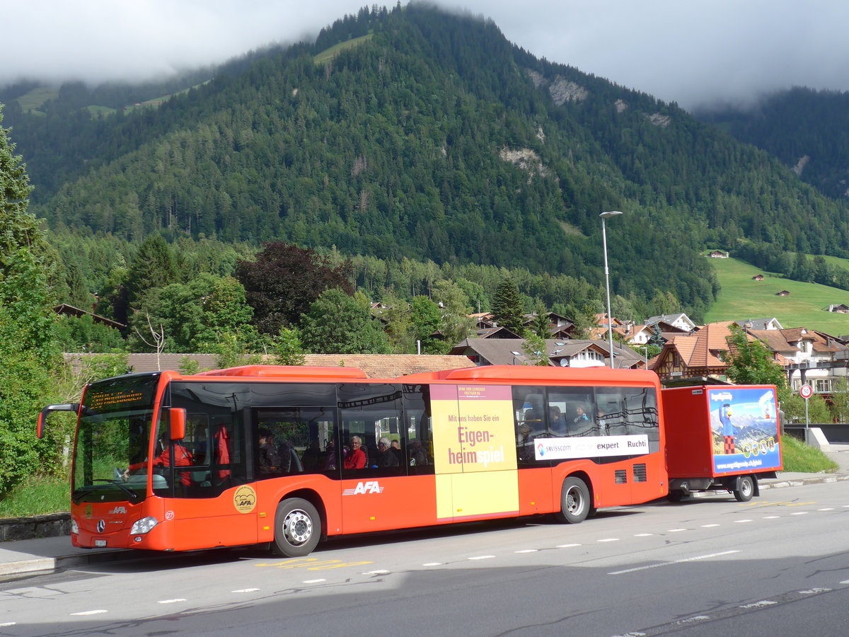 (181'615) - AFA Adelboden - Nr. 27/BE 26'773 - Mercedes am 1. Juli 2017 beim Bahnhof Frutigen