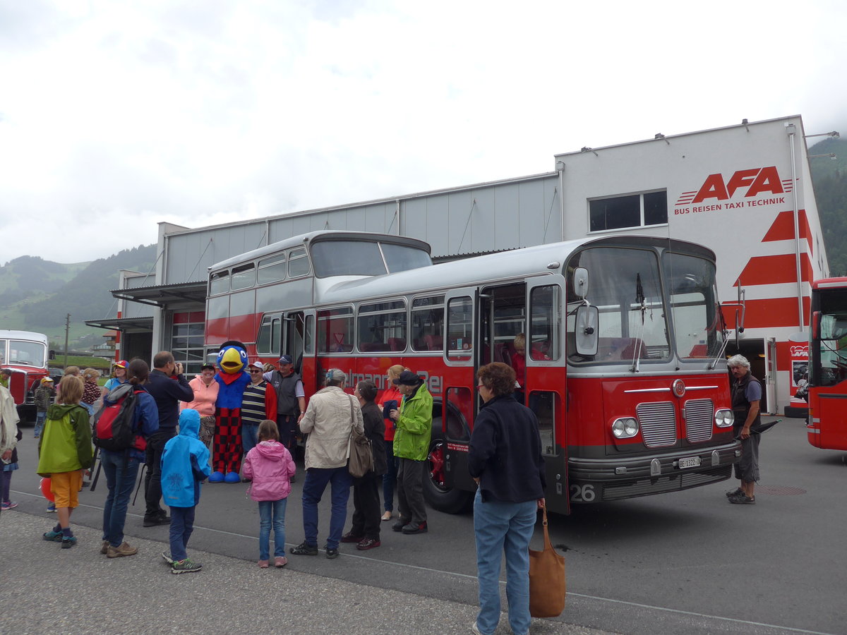 (181'702) - Huselmann, Bern - Nr. 26/BE 1322 U - FBW/Vetter-R&J Anderthalbdecker (ex AFA Adelboden Nr. 9) am 1. Juli 2017 in Frutigen, Garage AFA (mit Globi)