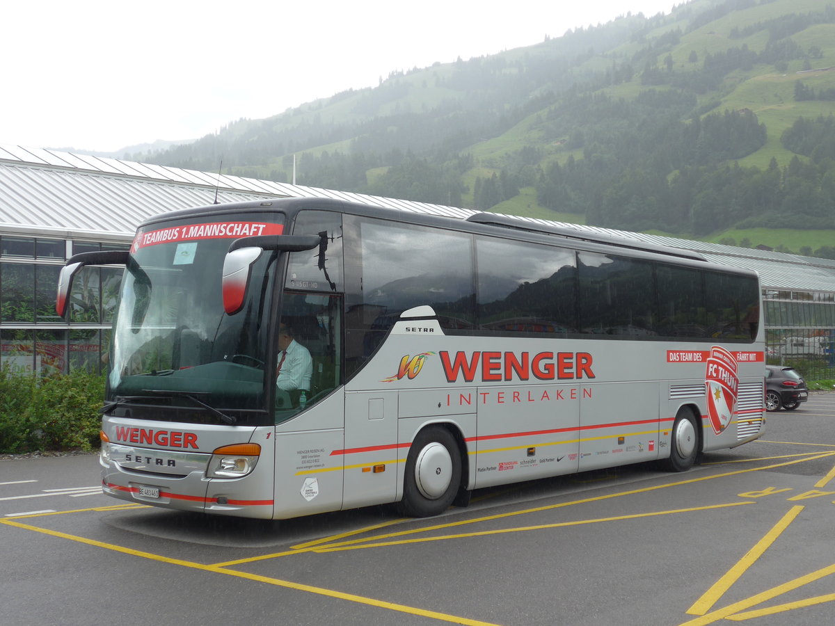 (181'719) - Wenger, Interlaken - Nr. 1/BE 483'461 - Setra am 1. Juli 2017 in Frutigen, Tropenhaus