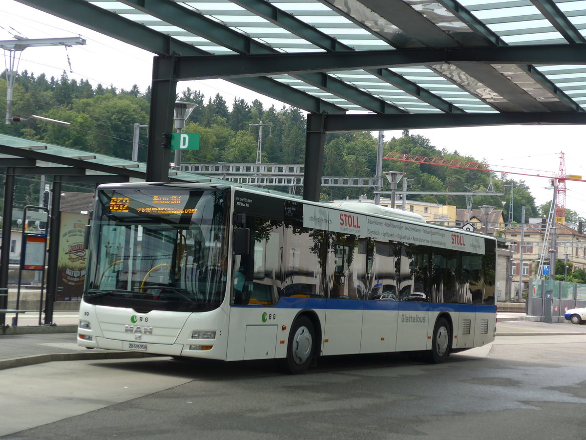 (181'932) - ATE Bus, Effretikon - Nr. 59/ZH 596'959 - MAN am 10. Juli 2017 beim Bahnhof Effretikon