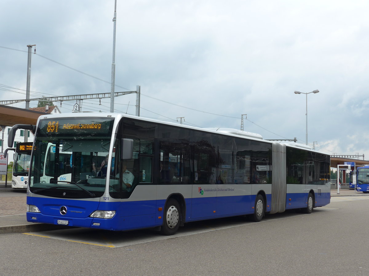 (181'961) - VZO Grningen - Nr. 121/ZH 463'121 - Mercedes am 10. Juli 2017 beim Bahnhof Wetzikon