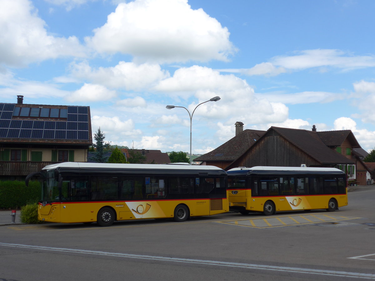 (181'991) - Moser, Flaach - Nr. 289/ZH 480'005 - Gppel + Nr. 290/ZH 812'865 - Gppel Personenanhnger am 10. Juli 2017 in Altikon, Brckenwaage