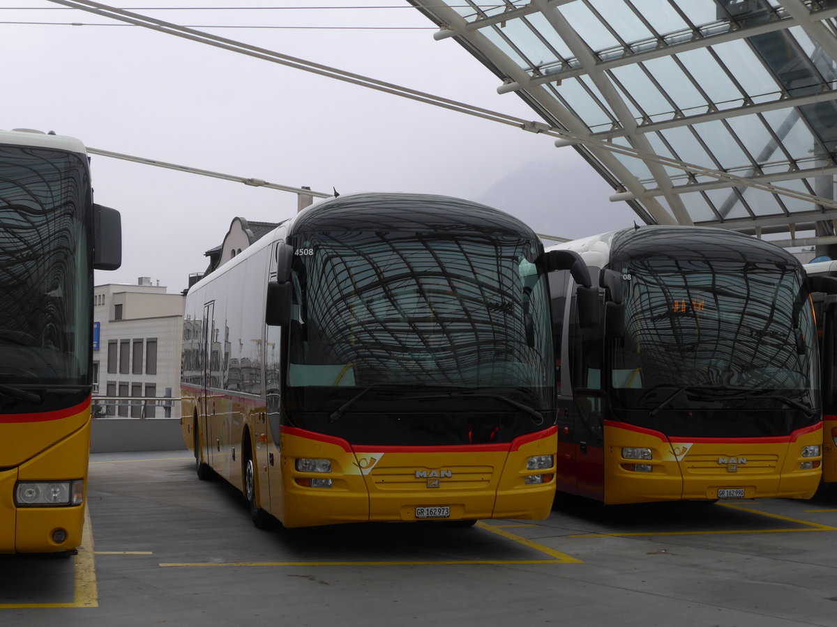 (182'237) - PostAuto Graubnden - GR 162'973 - MAN am 24. Juli 2017 in Chur, Postautostation