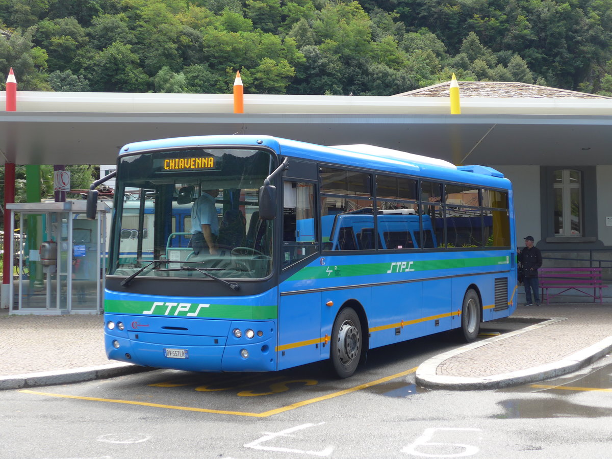 (182'263) - STPS Sondrio - DV-557 LR - Cacciamali am 24. Juli 2017 beim Bahnhof Chiavenna