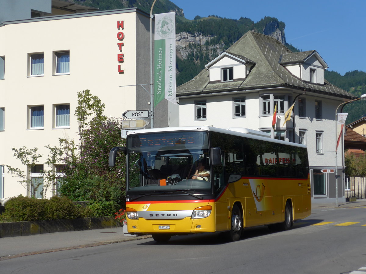 (182'326) - AVG Meiringen - Nr. 65/BE 401'465 - Setra am 30. Juli 2017 in Meiringen, Bahnhofstrasse