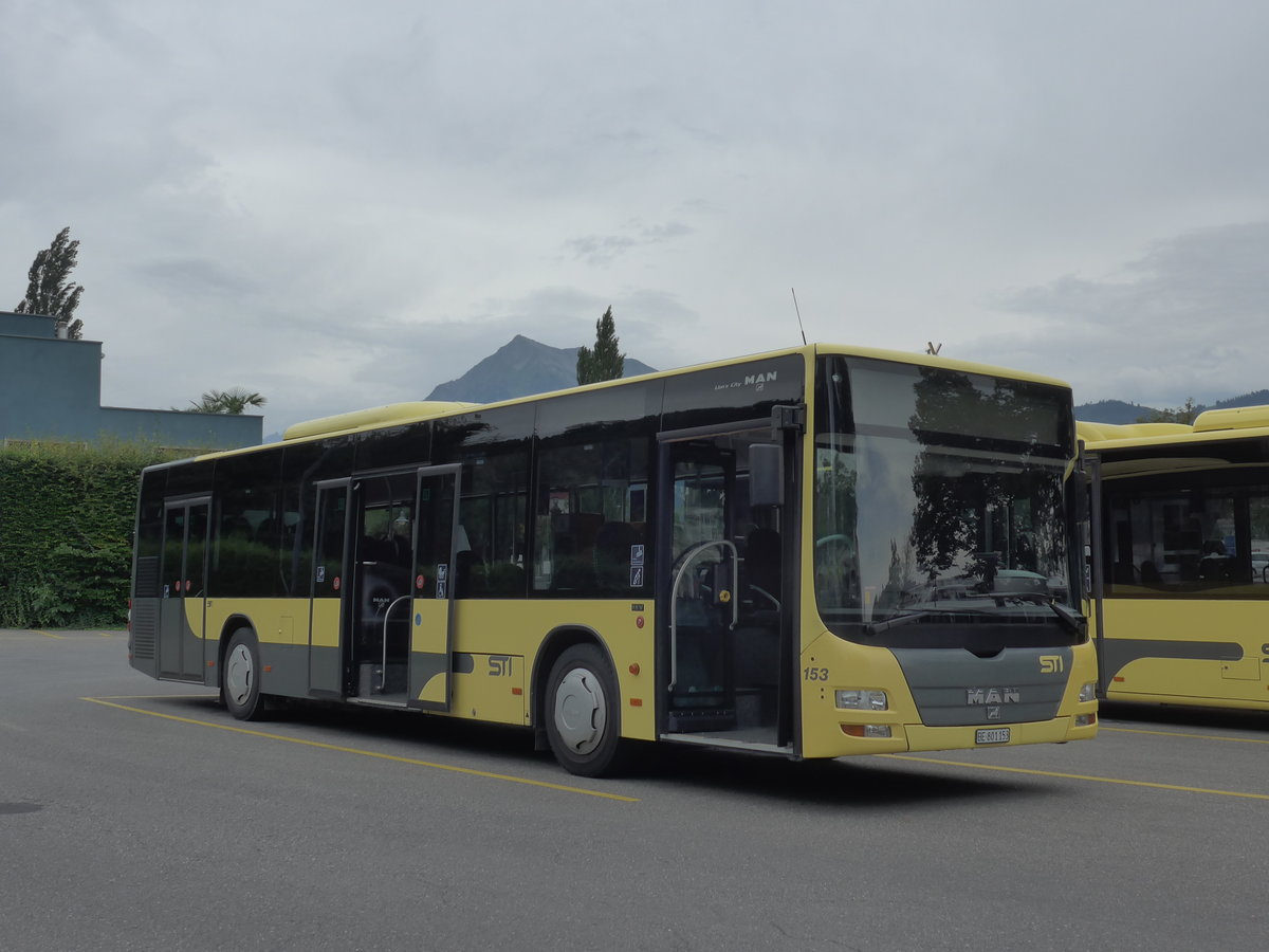 (182'404) - STI Thun - Nr. 153/BE 801'153 - MAN am 30. Juli 2017 bei der Schifflndte Thun