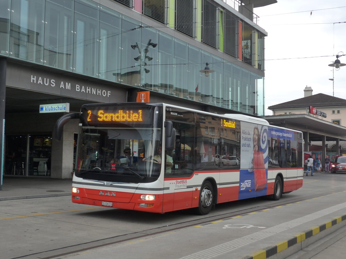 (182'519) - PostAuto Ostschweiz - TG 158'210 - MAN am 3. August 2017 beim Bahnhof Frauenfeld