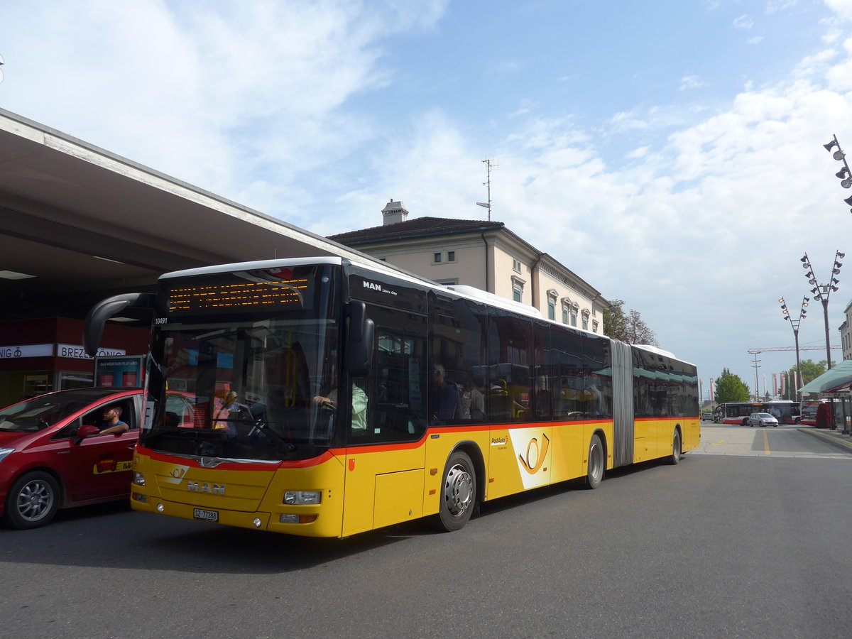 (182'549) - Kistler, Reichenburg - SZ 77'288 - MAN am 3. August 2017 beim Bahnhof Frauenfeld