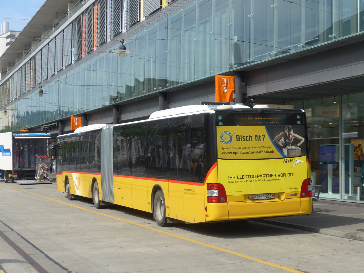 (182'550) - Kistler, Reichenburg - SZ 77'288 - MAN am 3. August 2017 beim Bahnhof Frauenfeld