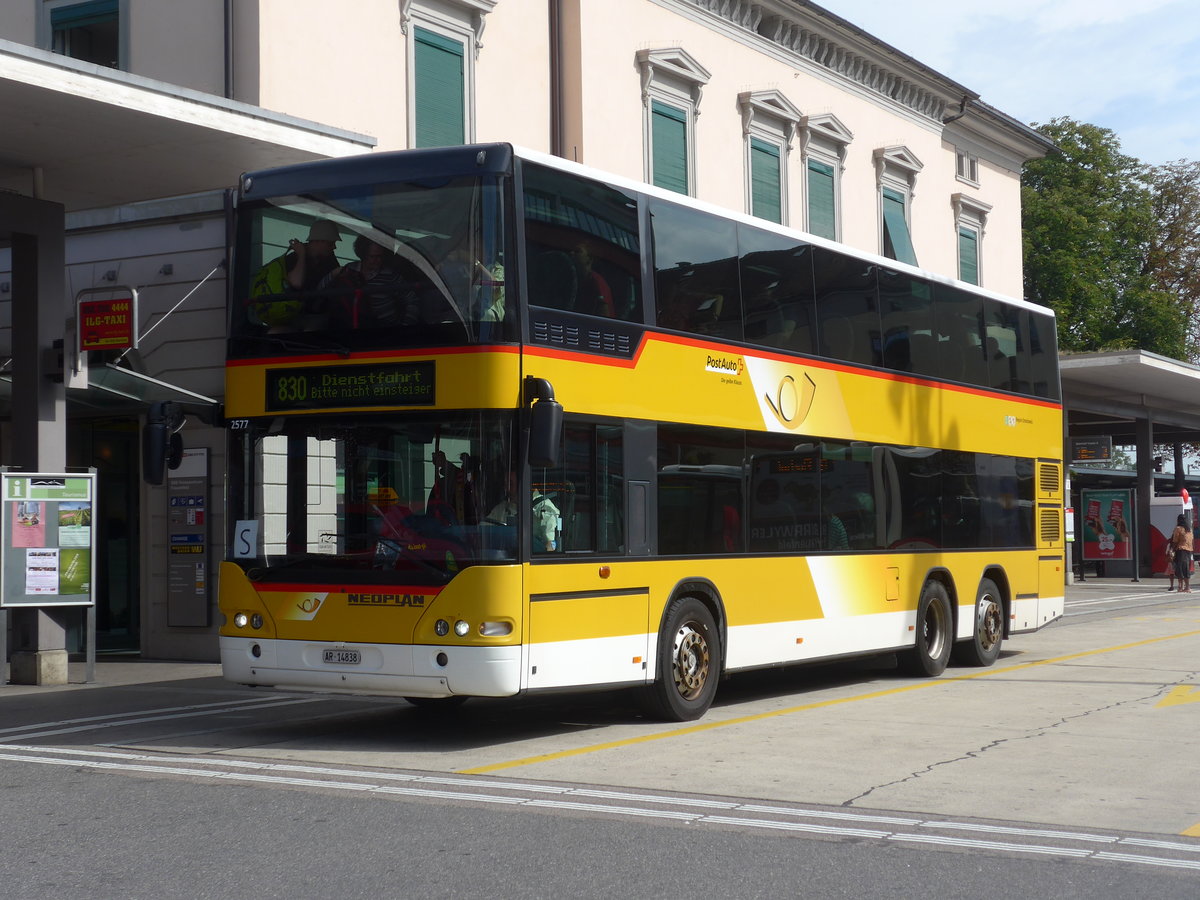 (182'554) - PostAuto Ostschweiz - AR 14'838 - Neoplan (ex P 27'016) am 3. August 2017 beim Bahnhof Frauenfeld