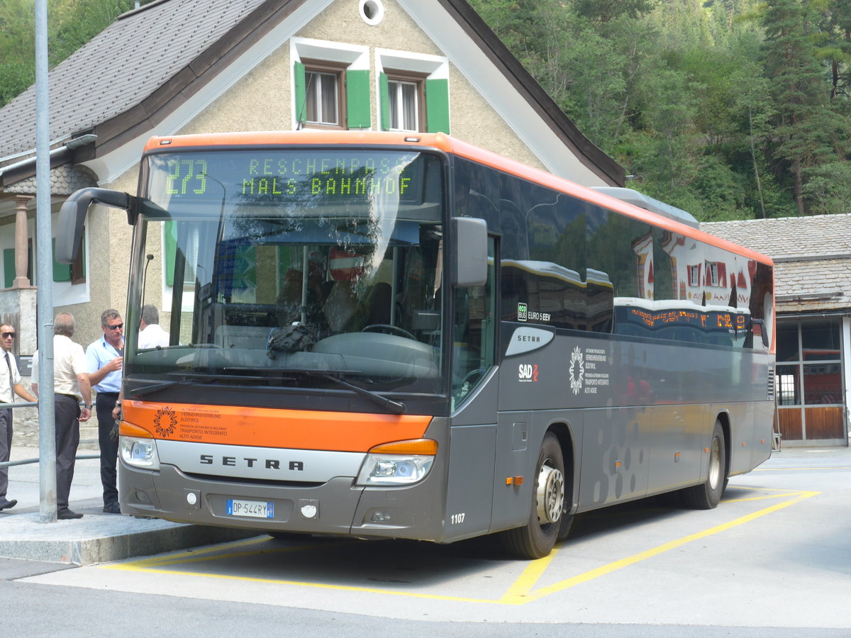 (182'724) - Aus Italien: SAD Bozen - Nr. 1107/DP-544 RY - Setra am 5. August 2017 in Martina, Cunfin