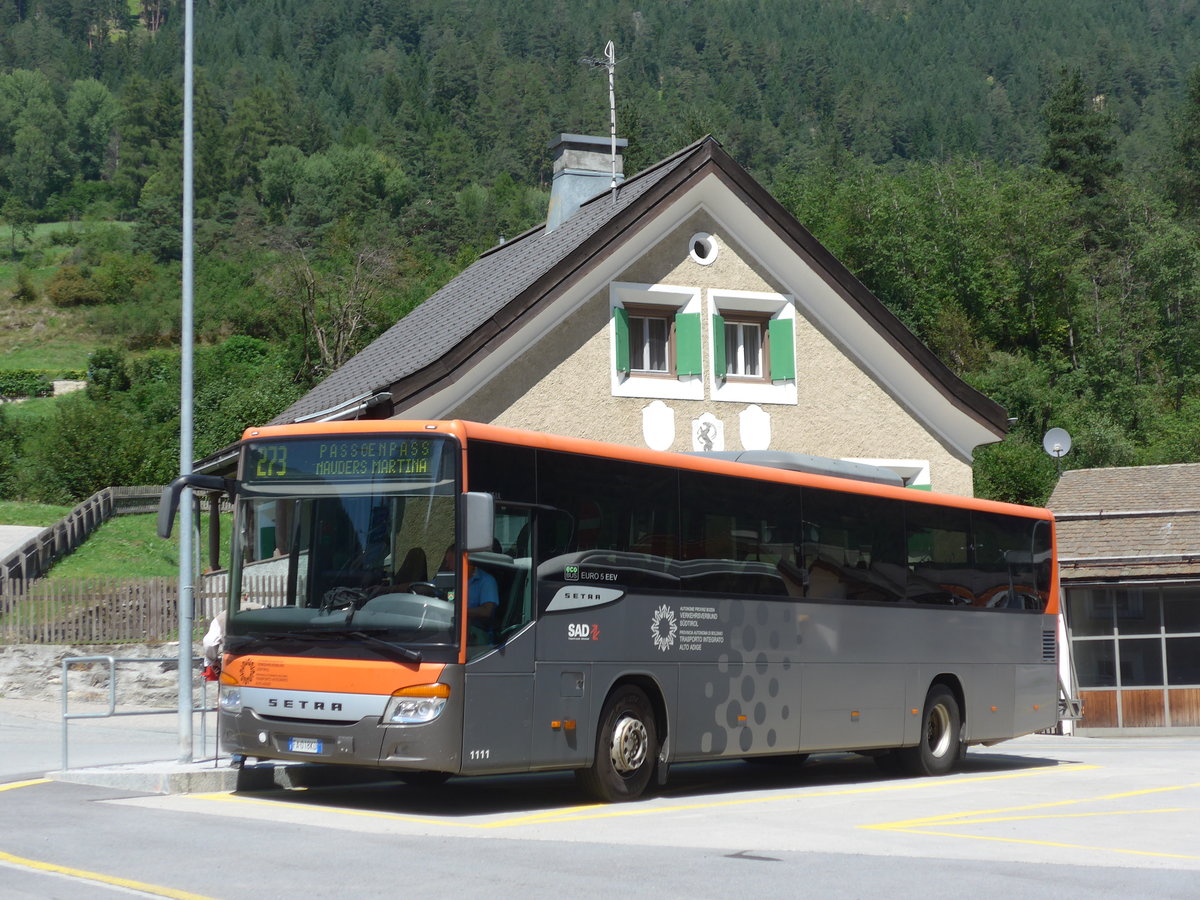 (182'749) - Aus Italien: SAD Bozen - Nr. 1111/FA-018 KD - Setra am 5. August 2017 in Martina, Cunfin