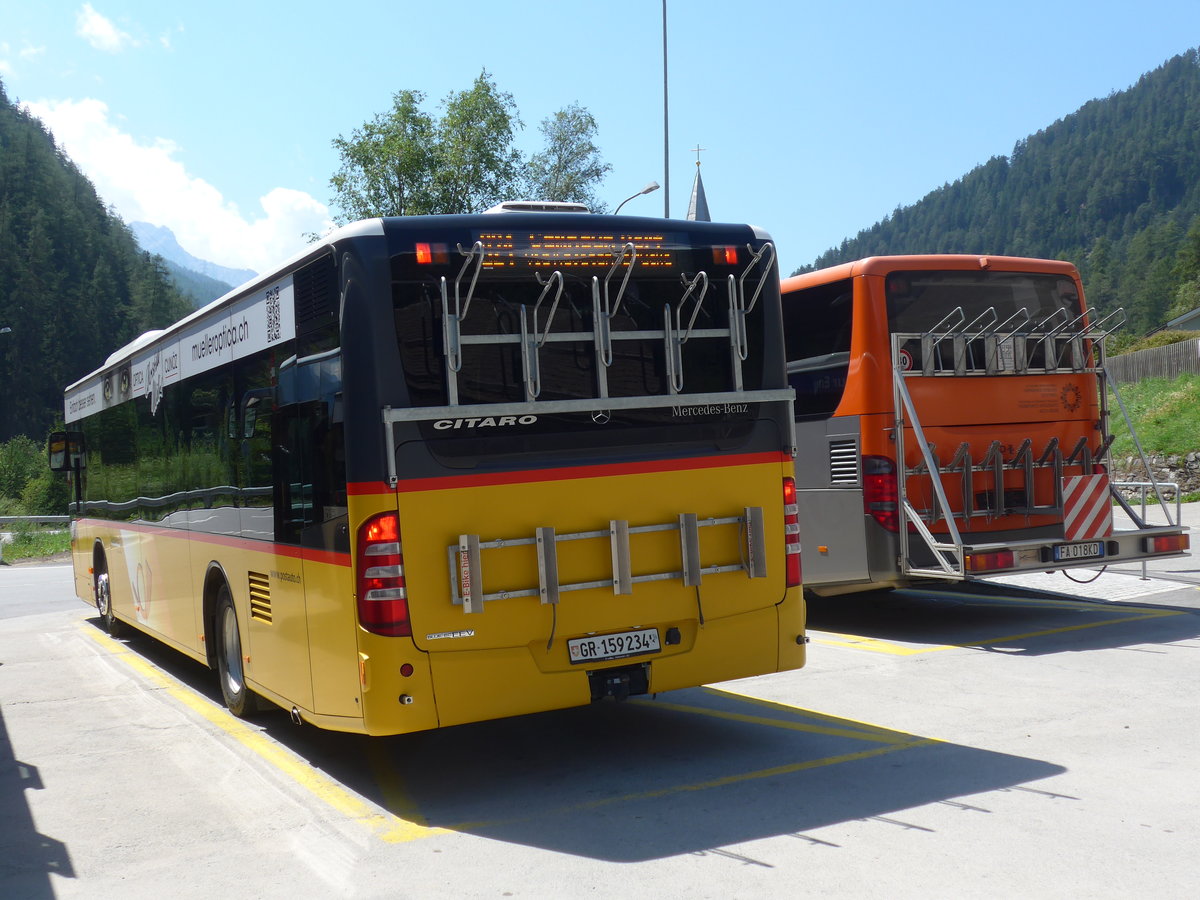 (182'753) - PostAuto Graubnden - GR 159'234 - Mercedes am 5. August 2017 in Martina, Cunfin