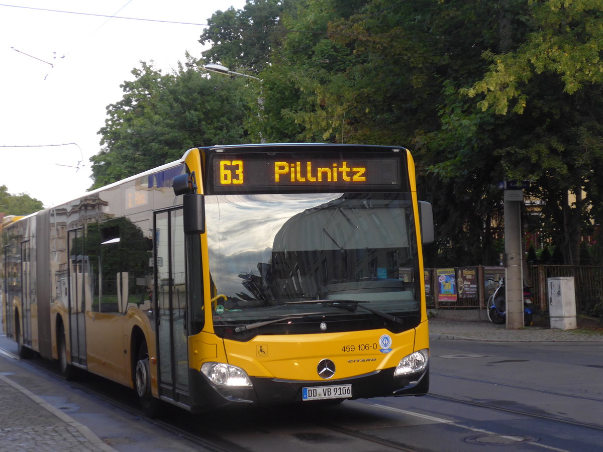 (183'133) - DVB Dresden - Nr. 459'106/DD-VB 9106 - Mercedes am 9. August 2017 in Dresden, Schillerplatz