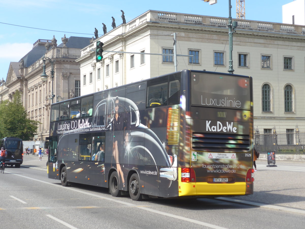 (183'324) - BVG Berlin - Nr. 3529/B-V 3529 - MAN am 10. August 2017 in Berlin, Staatsoper