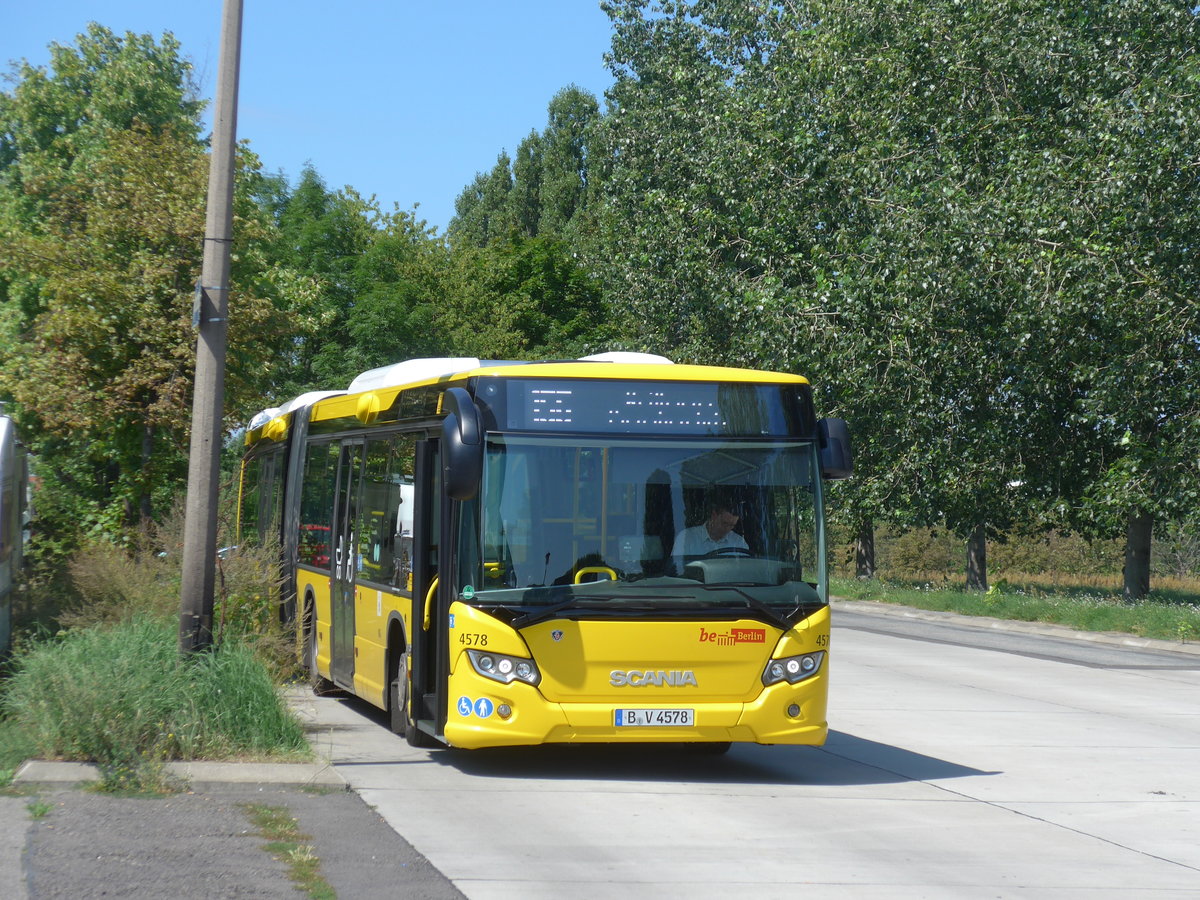 (183'346) - BVG Berlin - Nr. 4578/B-V 4578 - Scania am 10. August 2017 in Berlin, Michelangelostrasse