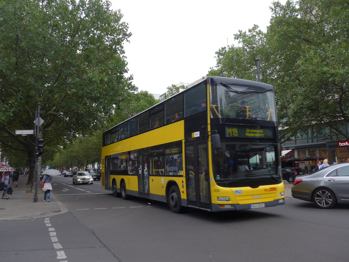 (183'491) - BVG Berlin - Nr. 3131/B-V 3131 - MAN am 11. August 2017 in Berlin, Kurfrstendamm