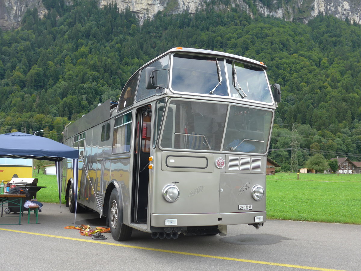 (183'541) - Schneider, Schmerikon - SG 13'934 - FBW/Tscher Hochlenker (ex Basler, Hofstetten; ex VBZ Zrich Nr. 244) am 19. August 2017 in Unterbach, Rollfeld