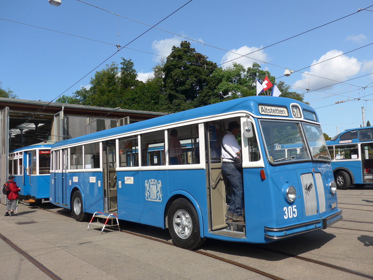 (183'726) - VBZ Zrich (TMZ) - Nr. 305/AG 9380 U - Saurer/Tscher am 20. August 2017 in Zrich, Burgwies