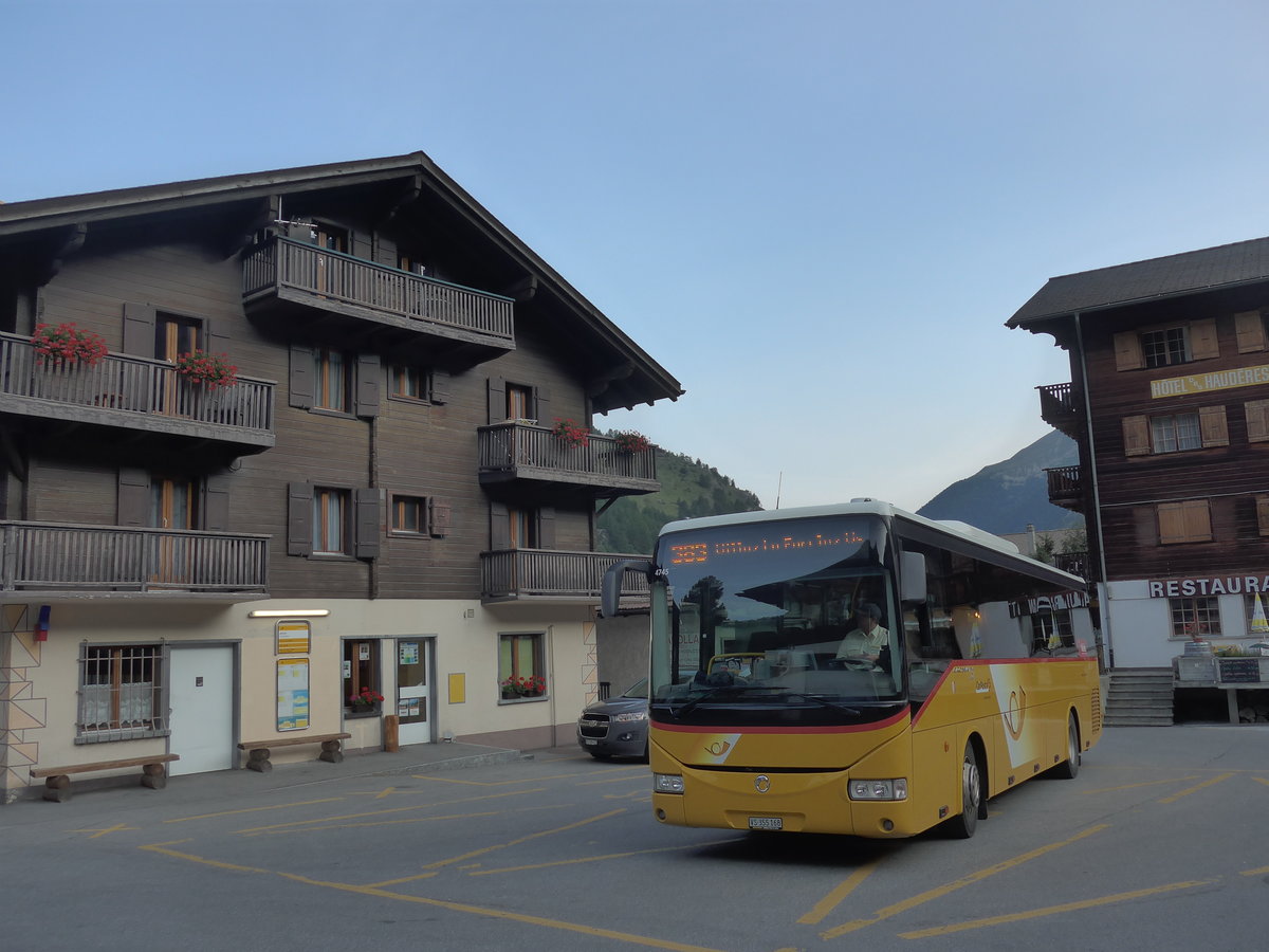 (184'111) - PostAuto Wallis - Nr. 6/VS 355'168 - Irisbus am 25. August 2017 in Les Haudres, Post