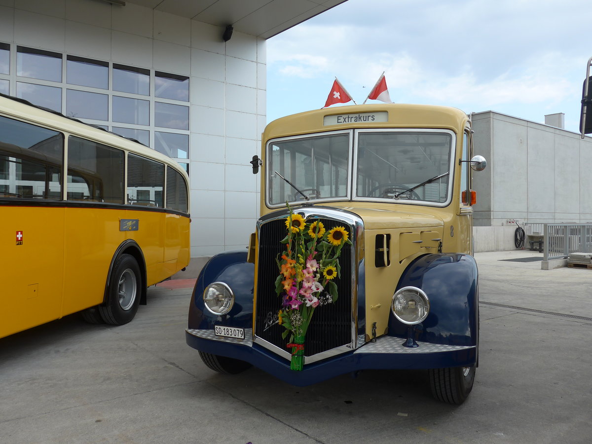 (184'361) - BOGG Wangen b.O. Nr. 8/SO 183'079 - Berna/Hess (ex SOO Olten Nr. 8) am 26. August 2017 in Oberkirch, CAMPUS Sursee