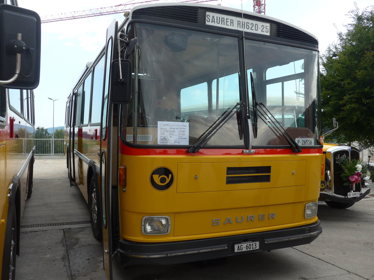 (184'363) - Gloor, Staufen - AG 6013 - Saurer/Hess (ex ALMAT, Tagelswangen; ex P 26'516) am 26. August 2017 in Oberkirch, CAMPUS Sursee