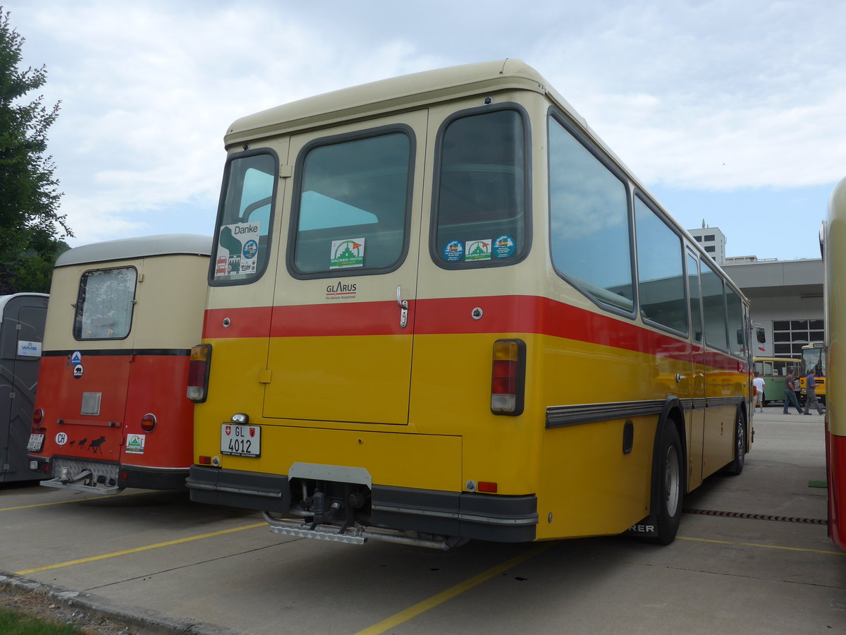 (184'388) - Schmid, Glarus - GL 4012 - Saurer/Tscher (ex Mosimann, Aesch; ex Erne, Full; ex P 24'257) am 26. August 2017 in Oberkirch, CAMPUS Sursee