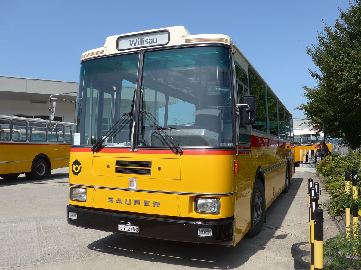 (184'457) - Amstein, Willisau - LU 91'278 U - Saurer/R&J (ex Thepra, Stans Nr. 17; ex Gowa, Stans Nr. 17) am 26. August 2017 in Oberkirch, CAMPUS Sursee