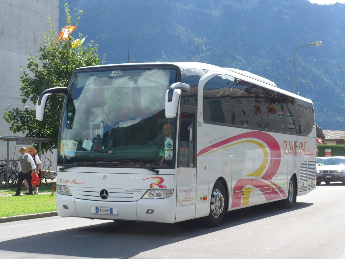 (184'552) - Aus Italien: Rambone, Aversa - EY-555 NC - Mercedes am 3. September 2017 beim Bahnhof Interlaken Ost