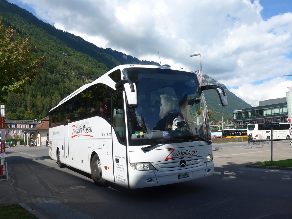 (184'612) - Zwingli, Nesslau - SG 294'950 - Mercedes am 3. September 2017 beim Bahnhof Interlaken Ost