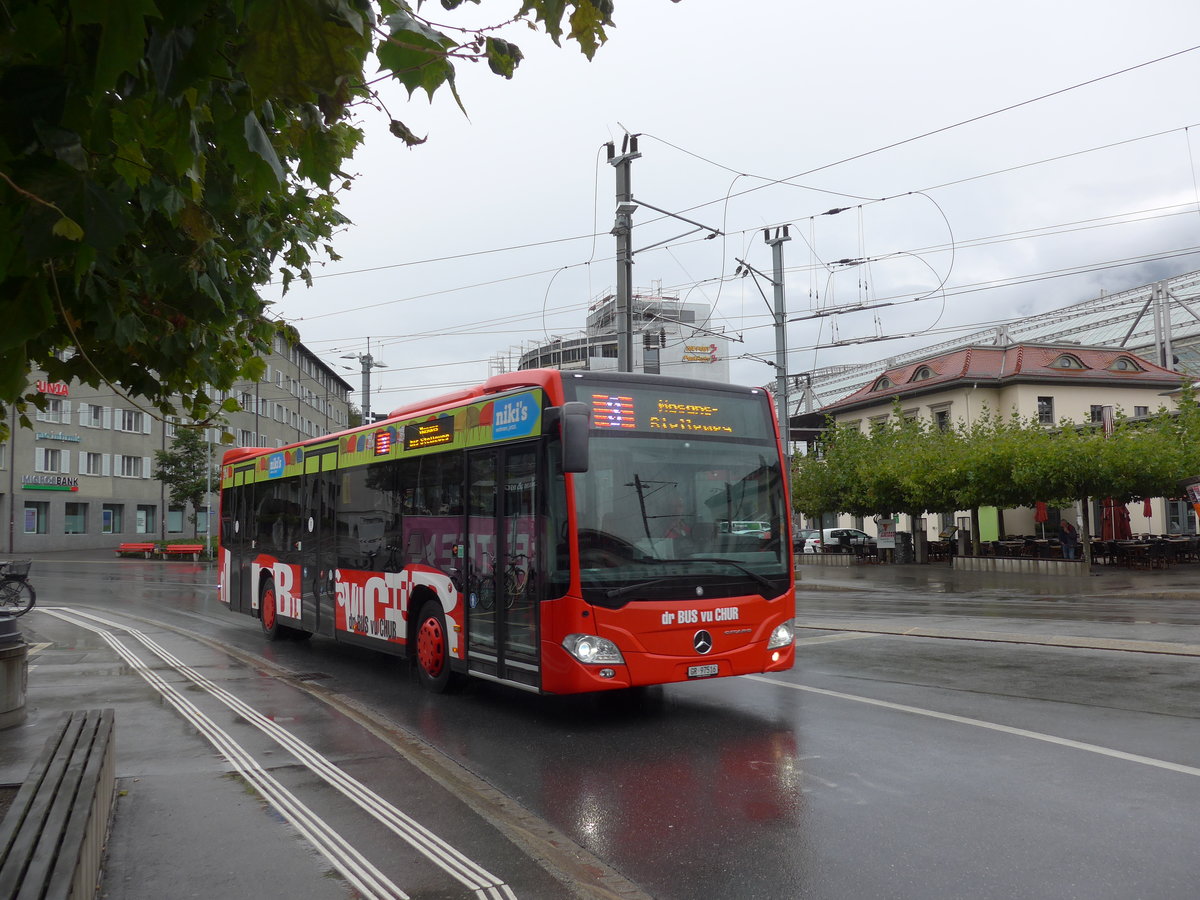 (184'787) - SBC Chur - Nr. 16/GR 97'516 - Mercedes am 16. September 2017 beim Bahnhof Chur