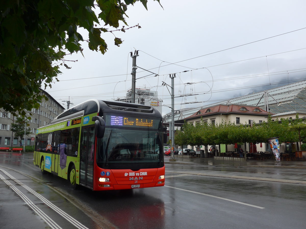 (184'791) - SBC Chur - Nr. 13/GR 97'513 - MAN am 16. September 2017 beim Bahnhof Chur