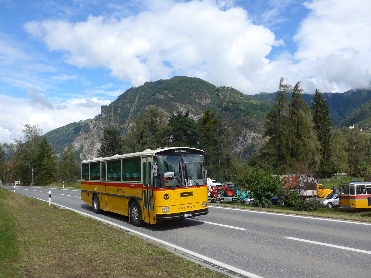 (184'929) - Inkamp, Altendorf - SZ 200'089 - Saurer/Tscher (ex Koch, Giswil; ex Selfors, Meiringen; ex P 24'236) am 16. September 2017 in Cazis, Bndner Arena