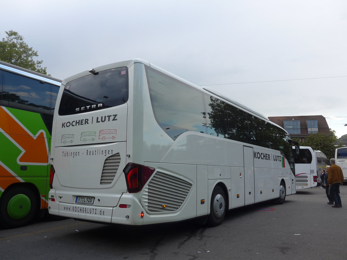 (185'066) - Aus Deutschland: Kocher-Lutz, Reutlingen - RT-L 920 - Setra am 16. September 2017 in Zrich, Sihlquai