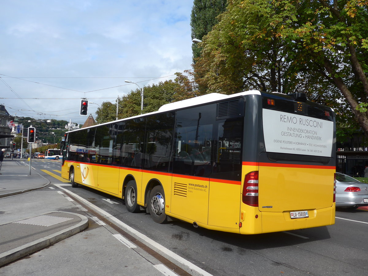 (185'179) - Bucheli, Kriens - Nr. 24/BE 15'010 - Mercedes am 18. September 2017 beim Bahnhof Luzern