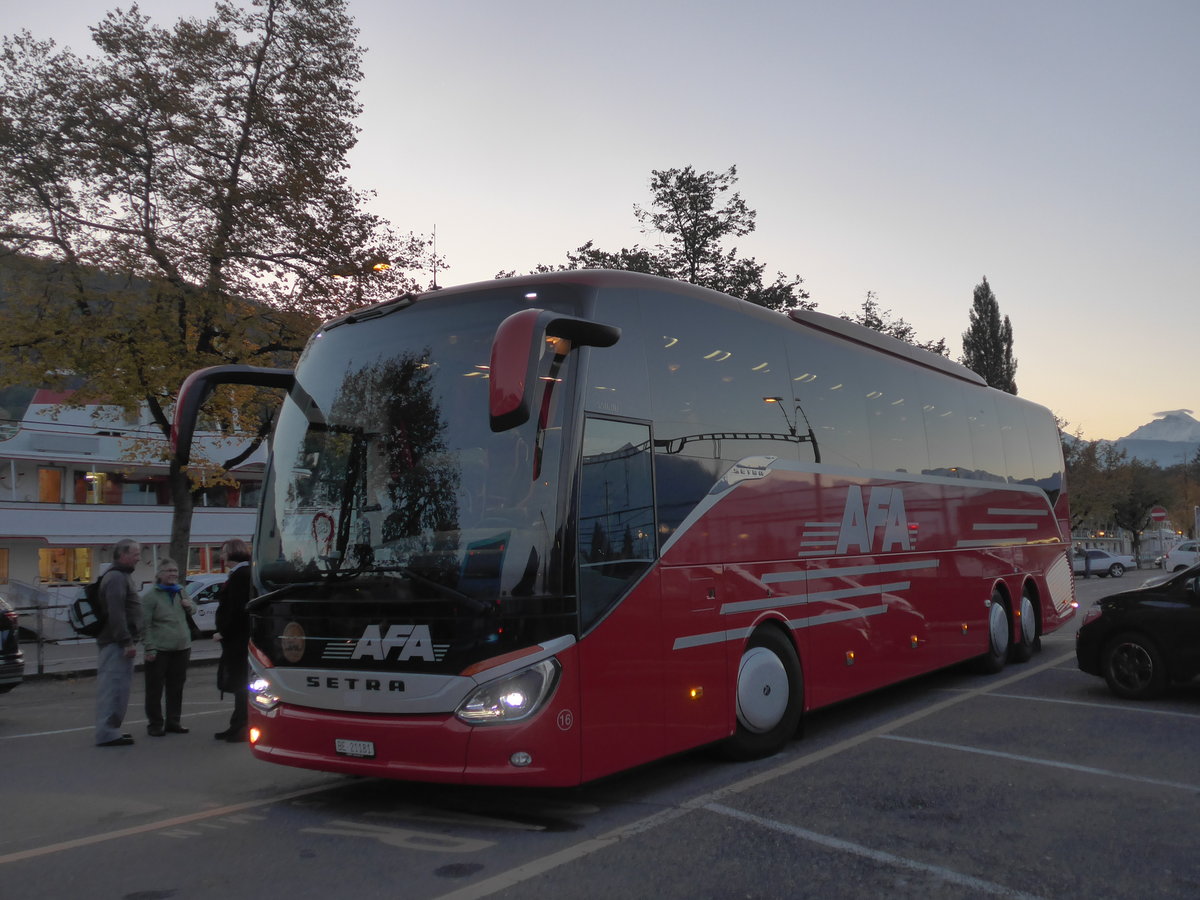 (185'195) - AFA Adelboden - Nr. 16/BE 21'181 - Setra am 25. September 2017 in Thun, CarTerminal