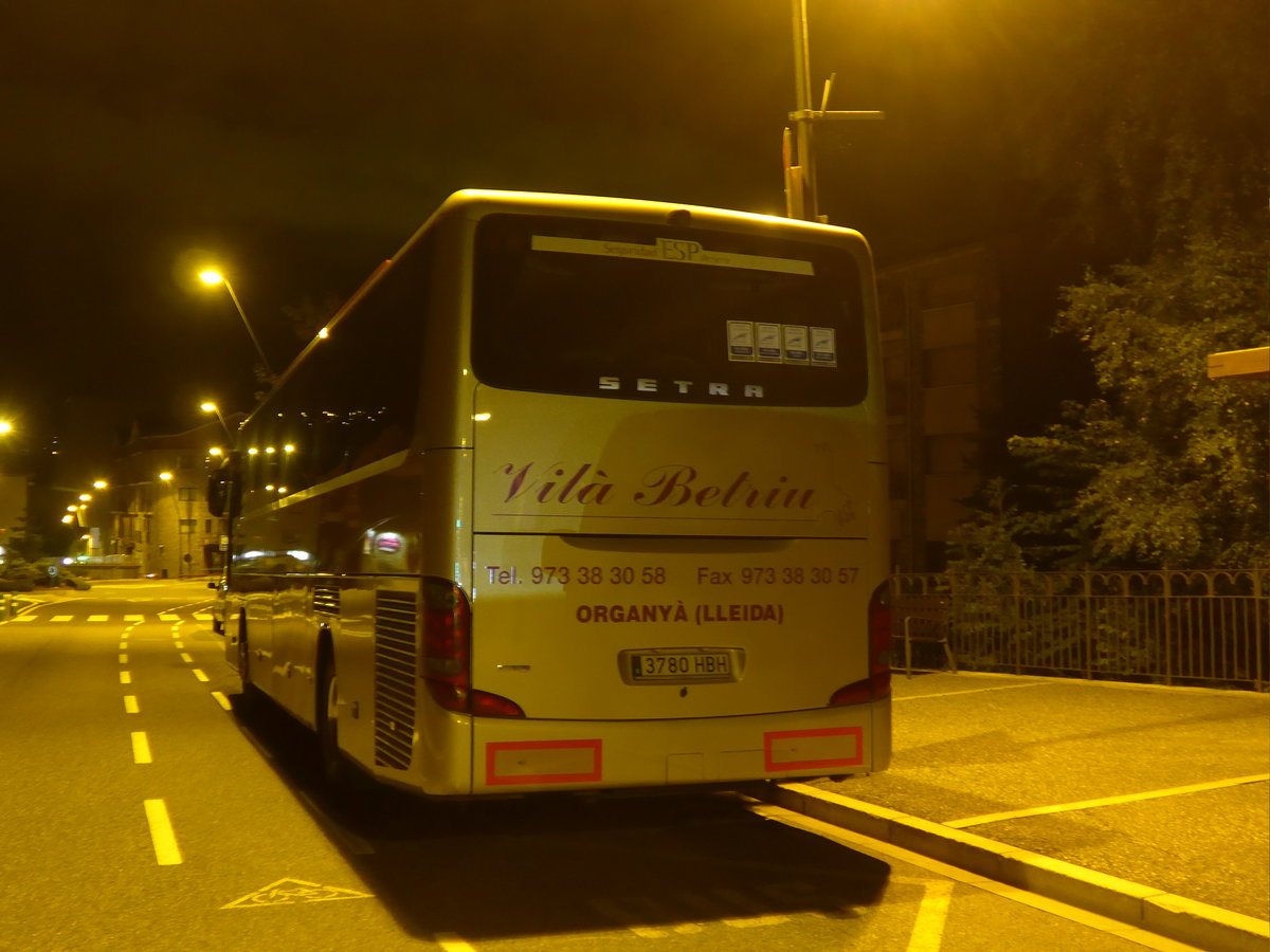 (185'285) - Aus Spanien: Vil Betriu, Organy - 3780 HBH - Setra am 26. September 2017 in La Massana