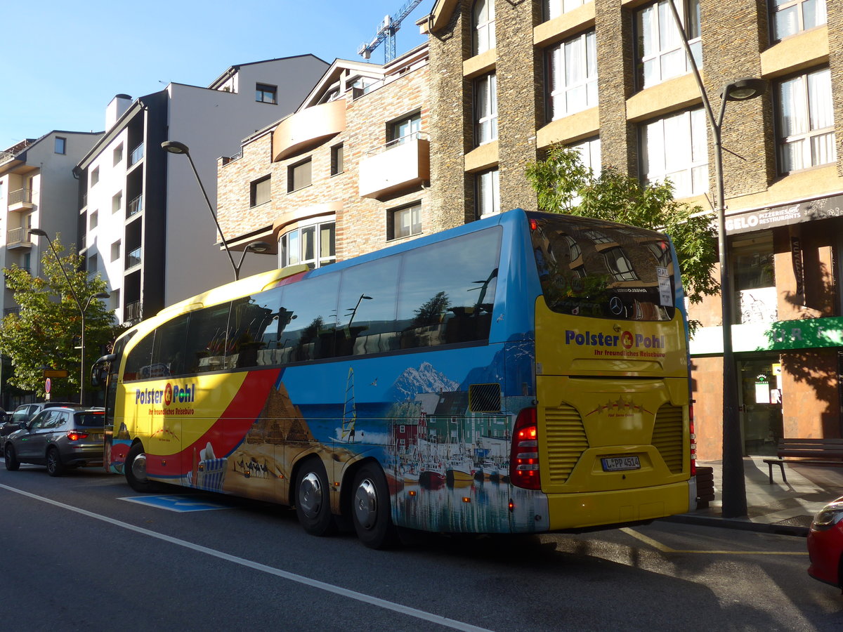 (185'459) - Aus Deutschland: Polster&Pohl, Leipzig - L-PP 4514 - Mercedes am 28. September 2017 in La Massana, Les Entrades