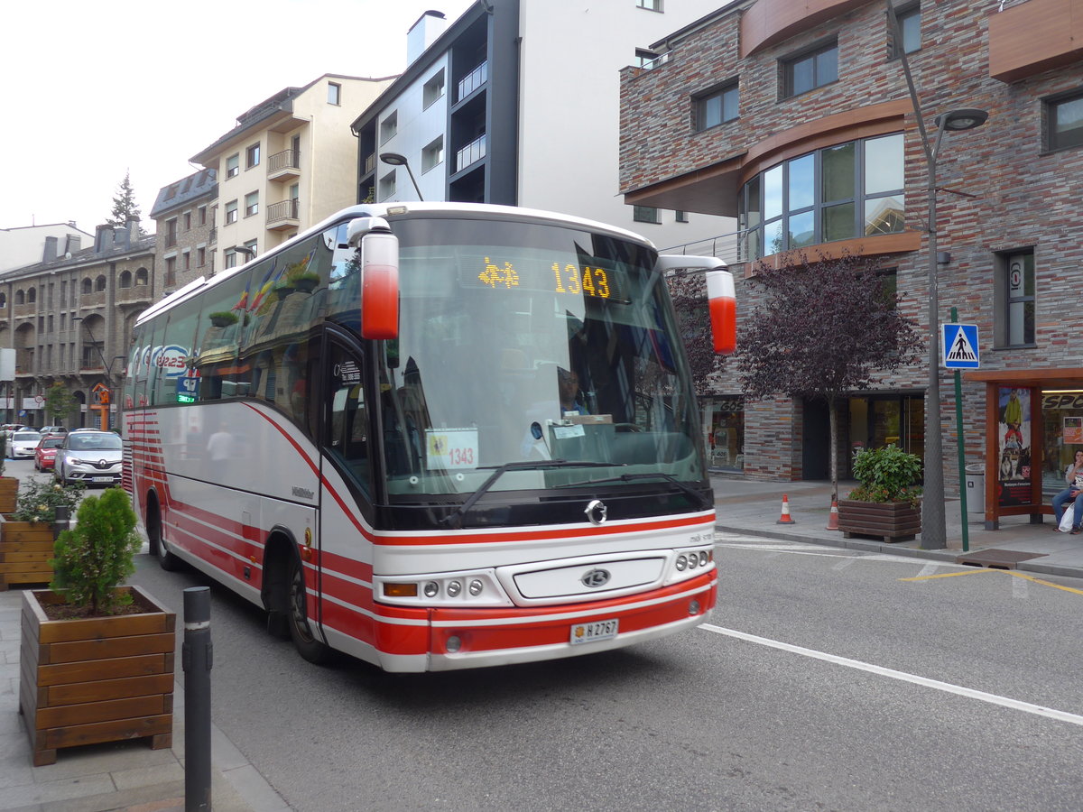 (185'566) - CIA Andorra la Vella - H2767 - Irisbus/Beulas am 28. September 2017 in La Massana, Les Entrades