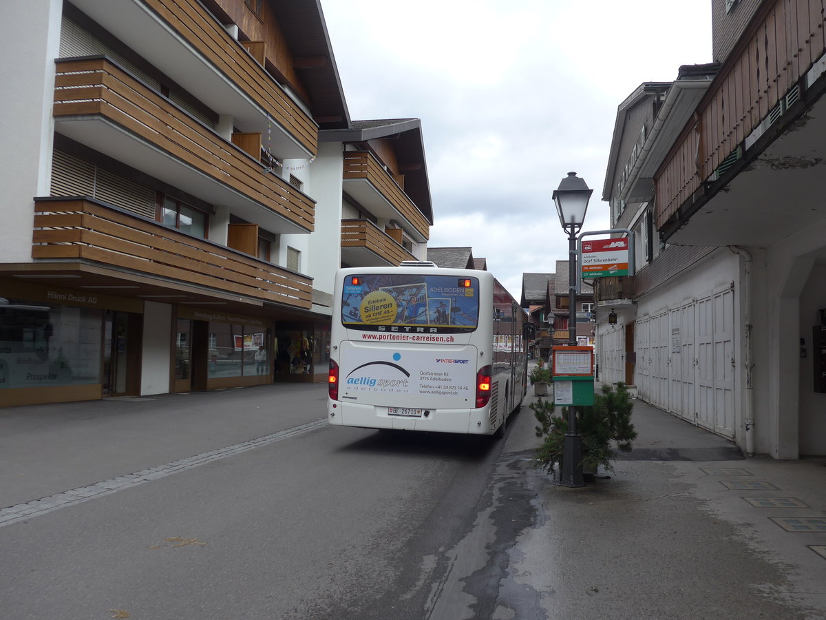 (185'798) - Portenier, Adelboden - Nr. 5/BE 26'710 - Setra am 8. Oktober 2017 in Adelboden, Dorf Sillerenbahn