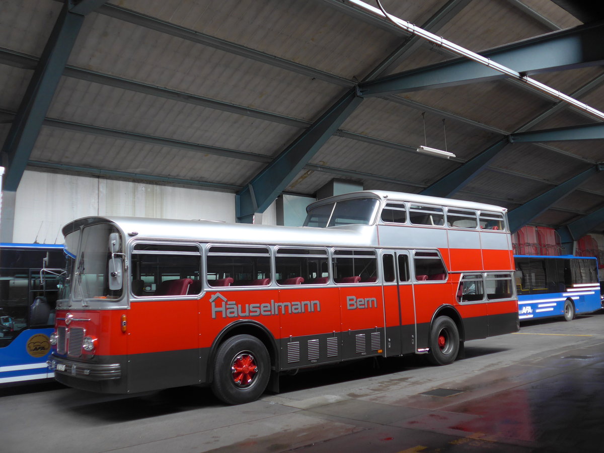 (185'802) - Huselmann, Bern - Nr. 26/BE 9475 - FBW/Vetter-R&J Anderthalbdecker (ex AFA Adelboden Nr. 9) am 8. Oktober 2017 in Adelboden, Busstation