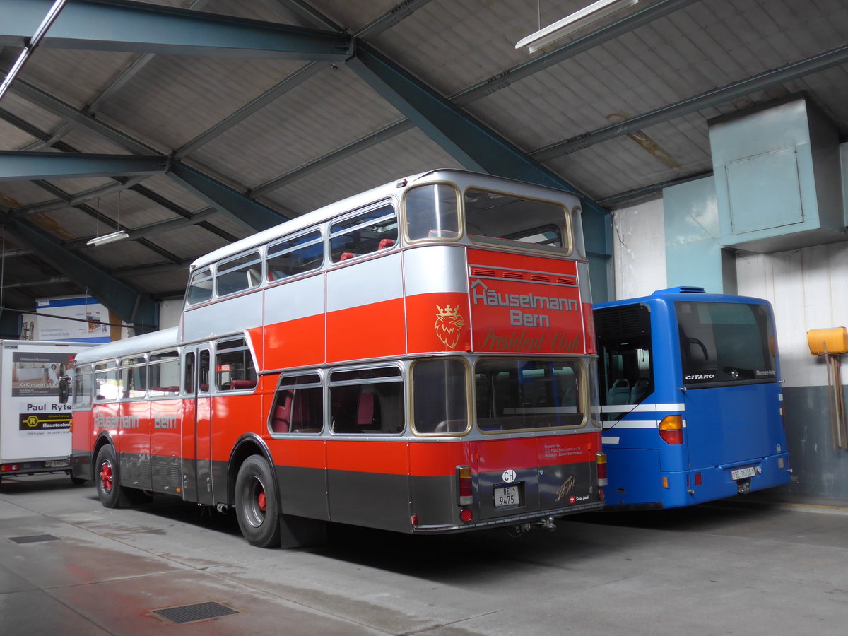 (185'806) - Huselmann, Bern - Nr. 26/BE 9475 - FBW/Vetter-R&J Anderthalbdecker (ex AFA Adelboden Nr. 9) am 8. Oktober 2017 in Adelboden, Busstation