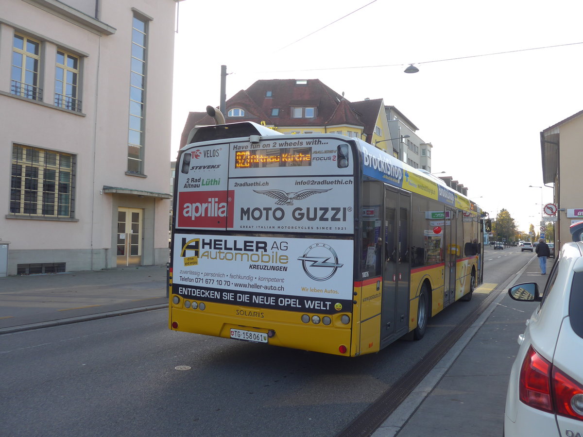 (185'959) - PostAuto Ostschweiz - TG 158'061 - Solaris am 19. Oktober 2017 beim Bahnhof Kreuzlingen