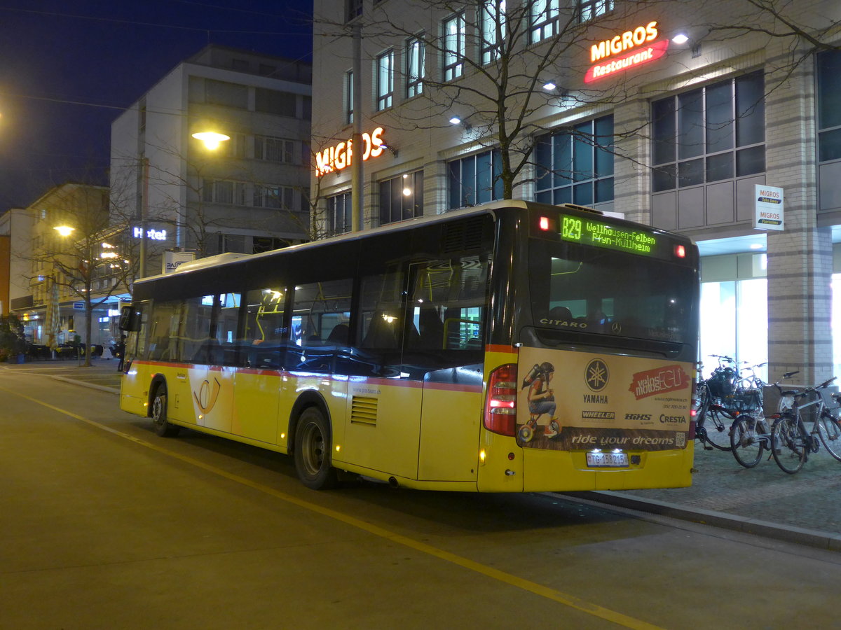 (185'989) - PostAuto Ostschweiz - TG 158'215 - Mercedes (ex Nr. 15) am 19. Oktober 2017 beim Bahnhof Frauenfeld