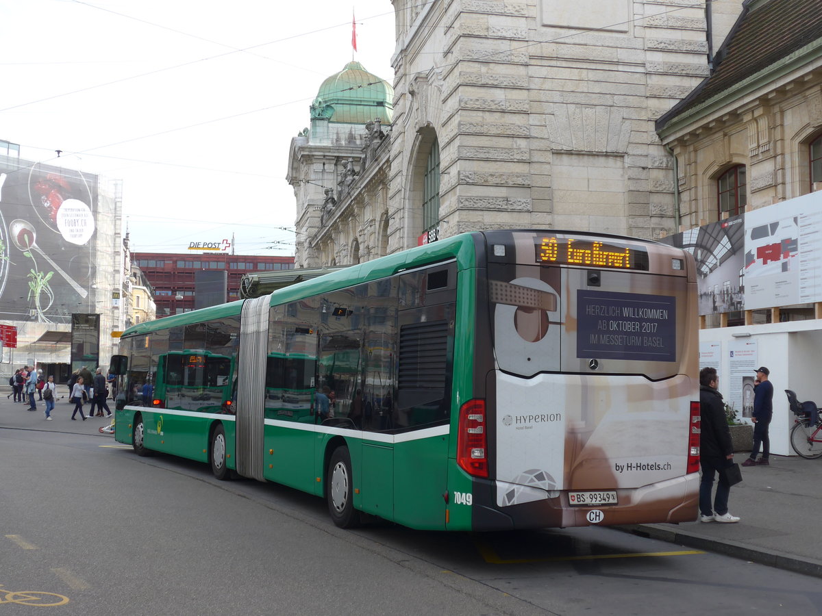 (186'065) - BVB Basel - Nr. 7049/BS 99'349 - Mercedes am 21. Oktober 2017 beim Bahnhof Basel