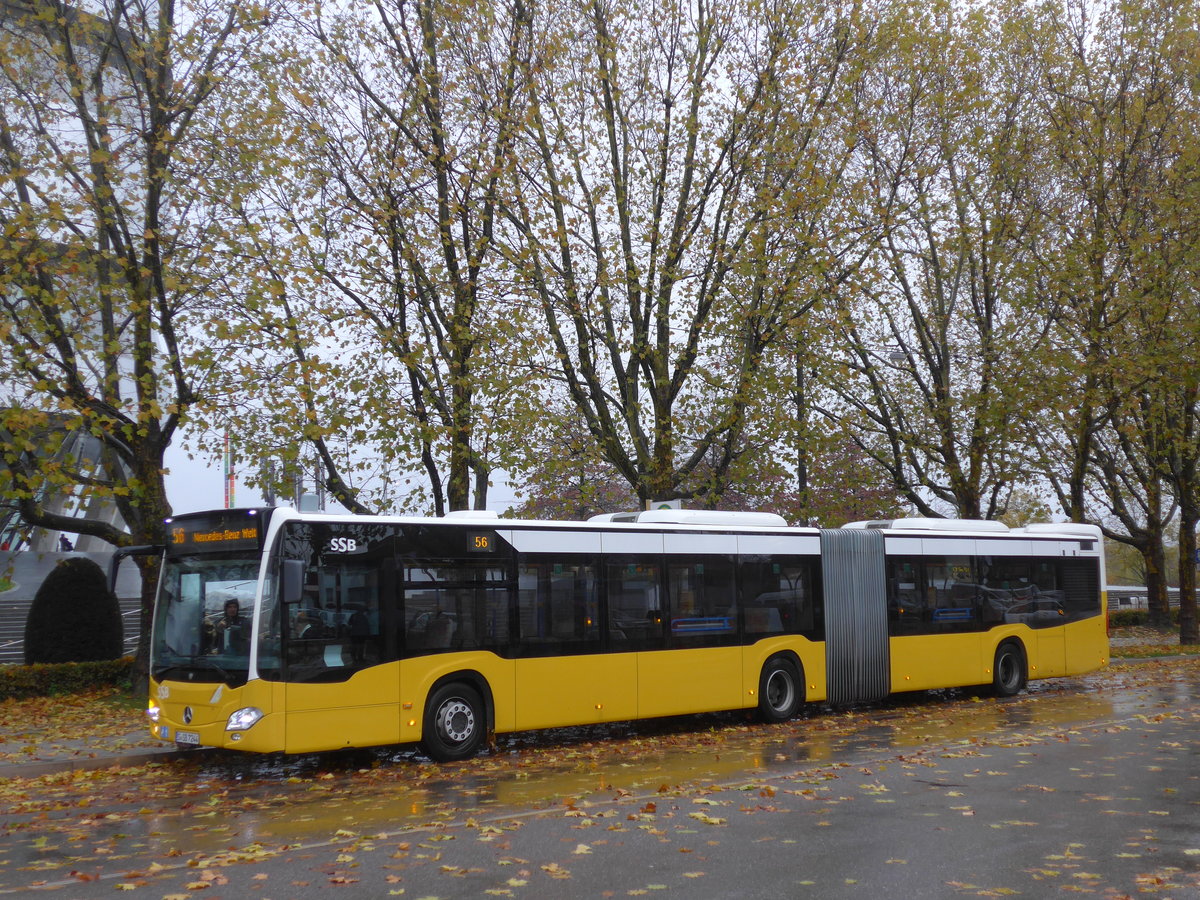 (186'500) - SSB Stuttgart - S-SB 7244 - Mercedes am 12. November 2017 in Stuttgart, Mercedes-Benz Welt