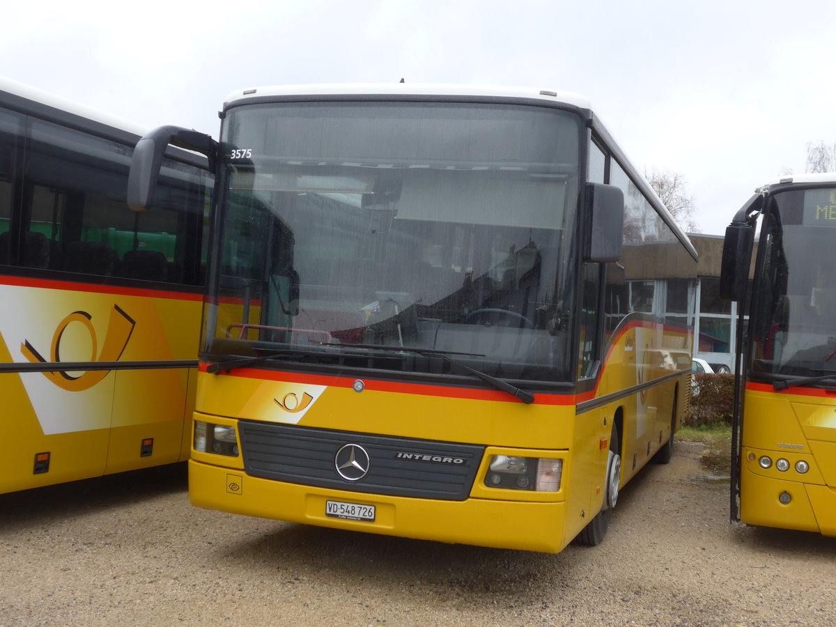 (186'638) - CarPostal Ouest - VD 548'726 - Mercedes am 25. November 2017 in Yverdon, Garage